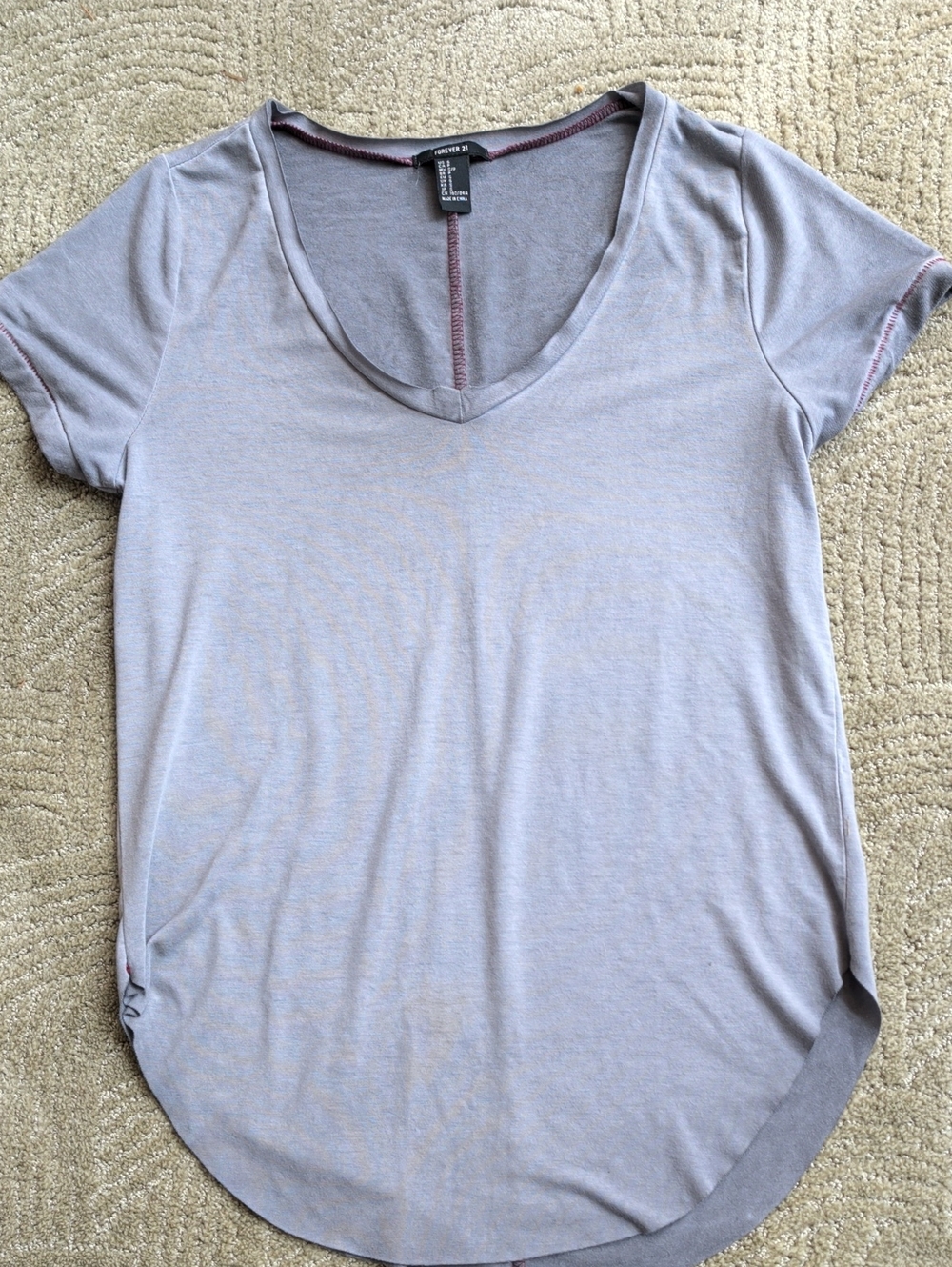 Forever 21 Dusty V-Neck Short Sleeve Tee